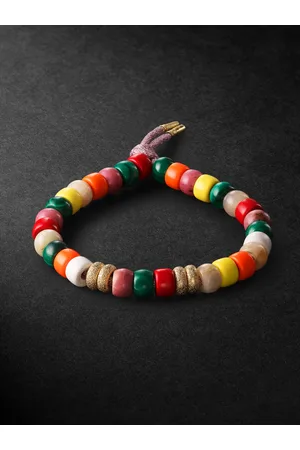 CAROLINA BUCCI Fire Forte Beads Armband aus Kordel mit mehreren Steinen - Men