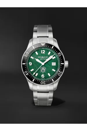 Montblanc 1858 Iced Sea Uhr aus Edelstahl und Keramik mit automatischem Aufzug, Ref.-Nr.: MB130810 - Men