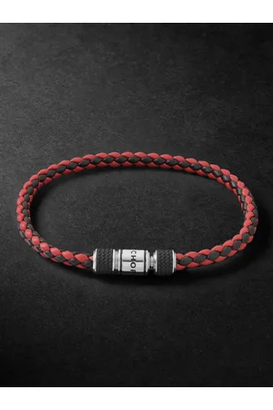 Chopard Classic Racing Armband aus Lederkordel mit silberfarbenem Detail - Men