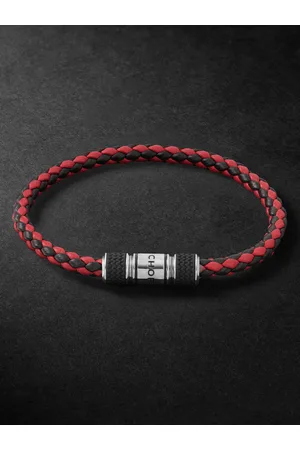 Chopard Classic Racing Armband aus Lederkordel mit silberfarbenem Detail - Men