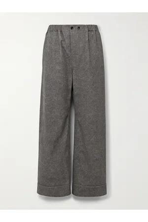 Bottega Veneta Weit geschnittene Hose aus bedrucktem Nubukleder - Men - - S