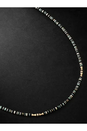 M. COHEN Housa Kette aus 18 Karat Gold mit Amazoniten und Diamanten - Men