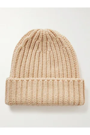 Stoffa Watch Beanie aus Kaschmir in Rippstrick - Men
