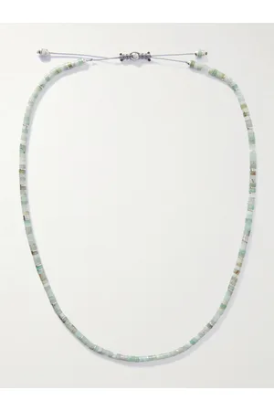 M. COHEN Tucson Kette aus Kordel mit Details aus Sterlingsilber und Chrysoprasen - Men