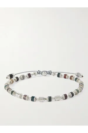 M. COHEN Saguaro Armband aus Kordel mit Zierperlen aus Achat und Details aus Sterlingsilber - Men - - M