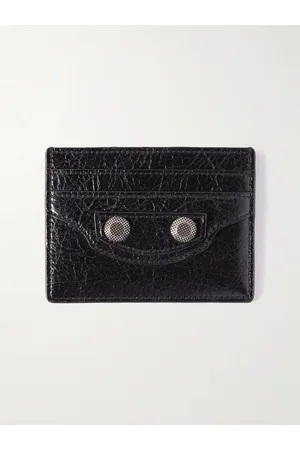 Balenciaga Le Cagole Kartenetui aus Craquelé-Leder mit Verzierungen - Men