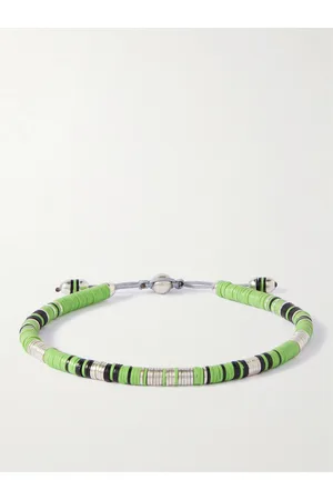 M. COHEN Rizon Armband aus Kordel mit Details aus Sterlingsilber und Vinyl - Men - - L