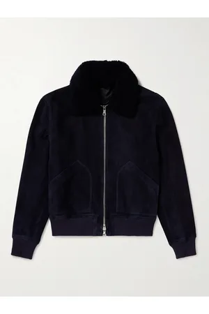 Mr P. Bomberjacke aus Veloursleder mit Shearling-Besatz - Men - - S