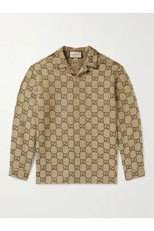 Gucci Hemdjacke aus einer Baumwollmischung mit Logomuster - Men - - IT 48