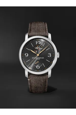 Baume & Mercier Classima 42 mm Uhr aus Edelstahl mit automatischem Aufzug und Canvas-Armband, Ref.-Nr.: M0A10718 - Men