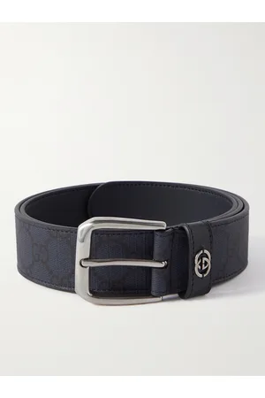 Gucci Gürtel aus beschichtetem Supreme-Canvas mit Logomuster und Besatz aus vollnarbigem Leder, 3,5 cm - Men - - EU 110