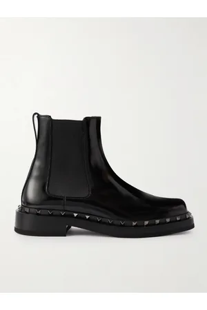 VALENTINO GARAVANI M-Way Rockstud Beatle Chelsea Boots aus Lackleder - Men - - EU 44