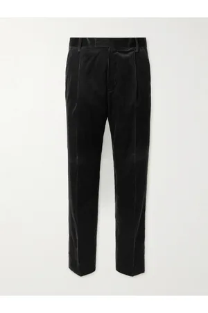 Mr P. Schmal zulaufende Hose aus Cord aus einer Baumwoll-Kaschmirmischung mit Falten - Men - - 40