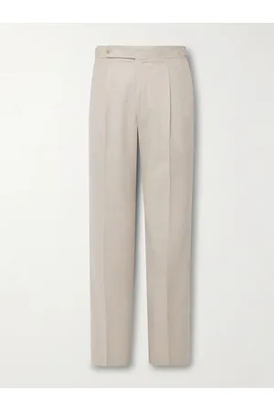 Stoffa Schmal zulaufende Hose aus Wolle mit Falten - Men - - IT 52