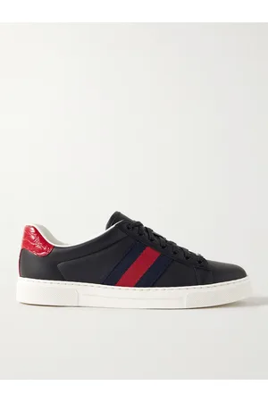 Gucci Ace Sneakers aus Leder mit Webband - Men - - UK 8