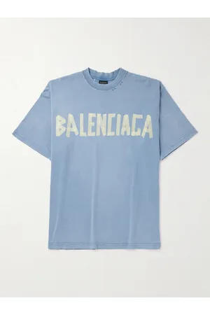 Balenciaga Oversized-T-Shirt aus Baumwoll-Jersey mit Logoprint in Distressed-Optik - Men - - S