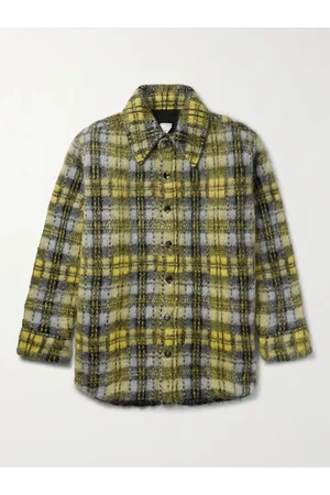 Bottega Veneta Oversized-Jacke aus einer Mohairmischung mit Karomuster - Men - - L