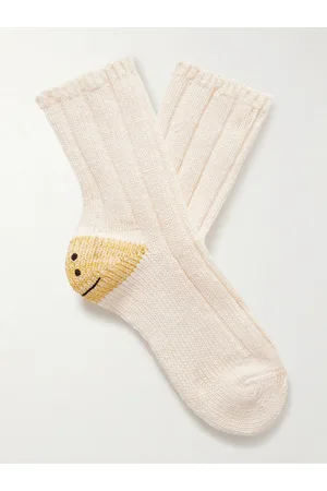 KAPITAL Socken aus einer bedruckten Baumwollmischung mit Intarsienmotiv - Men