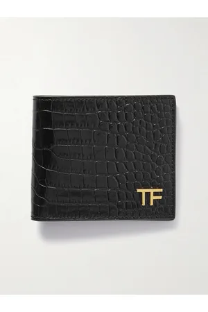 Tom Ford Aufklappbares Portemonnaie aus Leder mit Krokodileffekt - Men