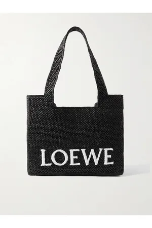 Loewe Mittelgroße Tote aus Raffiabast mit Logostickerei - Men
