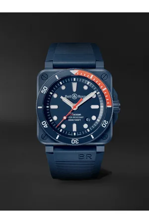 Bell & Ross BR 03-92 Diver Tara 42 mm Uhr aus Keramik mit automatischem Aufzug und Kautschukarmband in limitierter Auflage, Ref.-Nr.: BR0392-D-TR-CE/SRB - Men