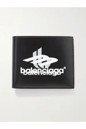Balenciaga Cash Square aufklappbares Portemonnaie aus Leder mit Logoprint - Men