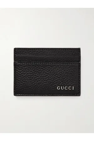 Gucci Kartenetui aus vollnarbigem Leder mit Logoverzierung - Men