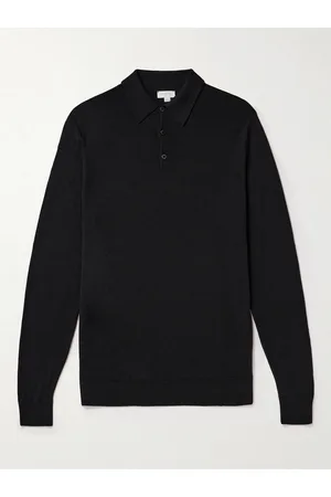 Sunspel Schmal geschnittener Pullover aus Merinowolle mit Polokragen - Men - - XL