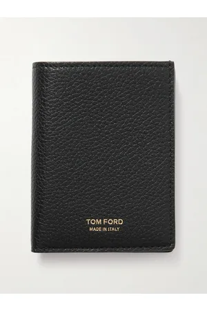 Tom Ford Aufklappbares Kartenetui aus vollnarbigem Leder - Men