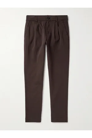 Mr P. Schmal zulaufende Hose aus Twill aus einer Baumwollmischung mit Falten in Stückfärbung - Men - - 30