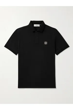 Stone Island Polohemd aus Piqué aus einer Baumwollmischung mit Logoapplikation - Men - - M