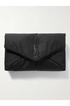 Saint Laurent Cassandre kleine Tasche aus wattiertem Shell mit Logoapplikation - Men