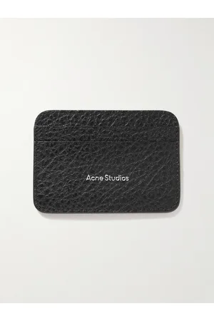 Acne Studios Kartenetui aus vollnarbigem Leder mit Logoprint - Men
