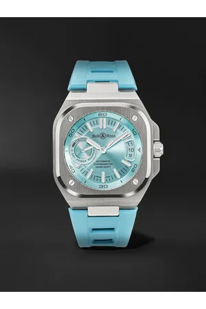 Bell & Ross BR-X5 41 mm Uhr aus Stahl mit automatischem Aufzug und Kautschukarmband, Ref.-Nr.: BRX5R-IB-ST/SRB - Men