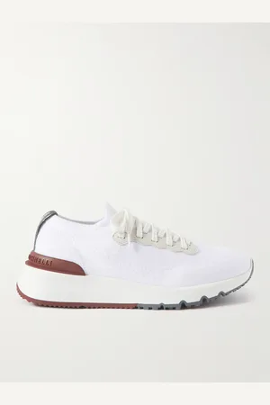 Brunello Cucinelli Sneakers aus Stretch-Strick mit Lederbesatz - Men - - EU 40