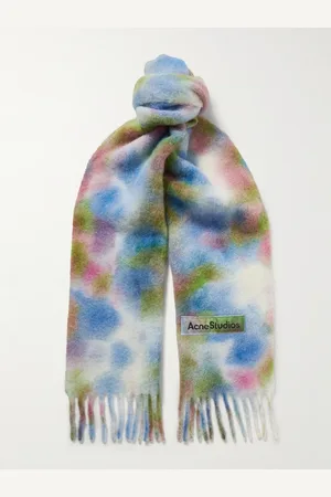 Acne Studios Varinga Schal aus Strick mit Fransen und Batikmuster - Men