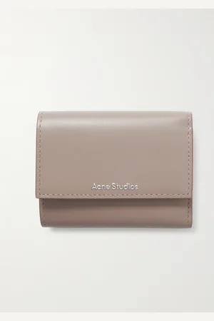 Acne Studios Dreifach gefaltetes Portemonnaie aus Leder mit Logoprint - Men