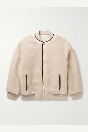 Loro Piana Arosa wendbare Bomberjacke aus „CashFur“-Material und gestepptem „Wind“-Shell mit Velourslederbesatz - Men - - XL