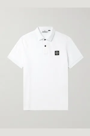 Stone Island Polohemd aus Piqué aus einer Baumwollmischung mit Logoapplikation - Men - - S