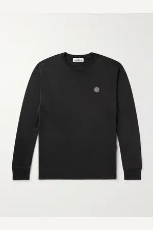 Stone Island Oberteil aus Baumwoll-Jersey mit Logoapplikation in Stückfärbung - Men - - M