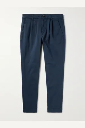 Mr P. Schmal zulaufende Hose aus Twill aus einer Baumwollmischung mit Falten in Stückfärbung - Men - - 32
