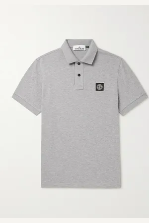 Stone Island Polohemd aus Piqué aus einer Baumwollmischung mit Logoapplikation - Men - - XL