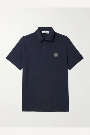 Stone Island Polohemd aus Piqué aus einer Baumwollmischung mit Logoapplikation - Men - - M