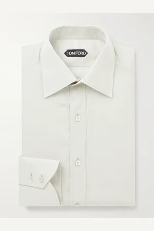 Tom Ford Hemd aus Popeline aus einer Lyocell-Mischung mit Cutaway-Kragen - Men - - EU 39