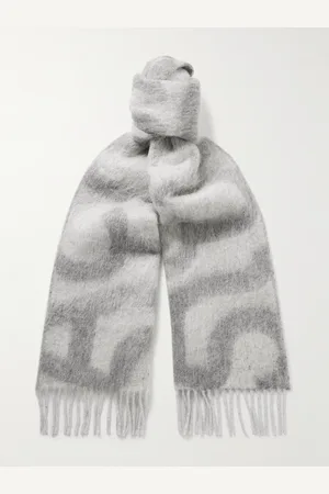Acne Studios Vandy zweifarbiger Schal aus Jacquard mit Fransen - Men