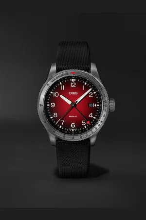Oris ProPilot GMT 41,5 mm Uhr aus Edelstahl mit PVD-Beschichtung, automatischem Aufzug und Canvas-Armband, Ref.-Nr.: 01 798 7773 4268-07 3 20 14GLC - Men