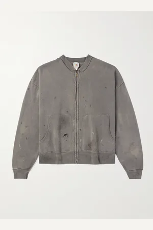 SAINT MXXXXXX Bomberjacke aus Baumwoll-Jersey in Distressed-Optik - Men - - S