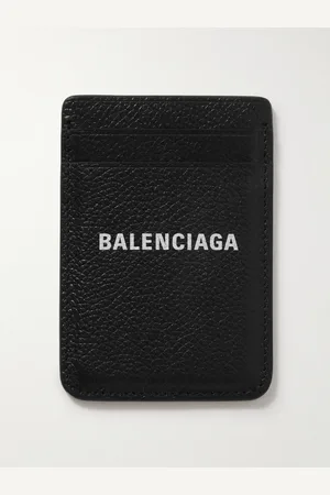 Balenciaga Kartenetui aus vollnarbigem Leder mit Logoprint - Men
