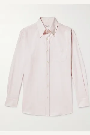 Loro Piana Hemd aus gestreiftem Baumwoll-Oxford mit Button-Down-Kragen - Men - - XL