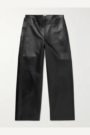 Bottega Veneta Mehrlagige weit geschnittene Hose aus Leder - Men - - IT 46